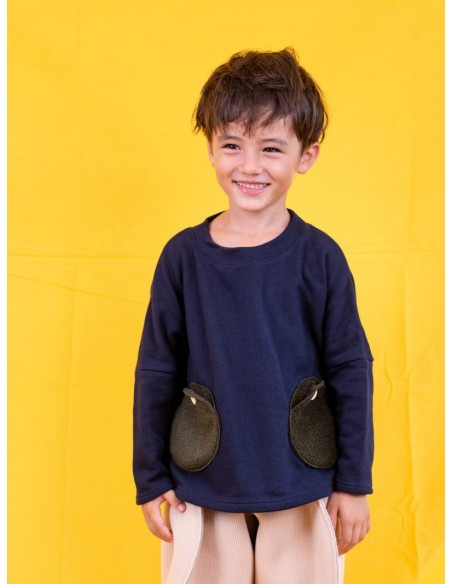 Dots poche SWT（navy)