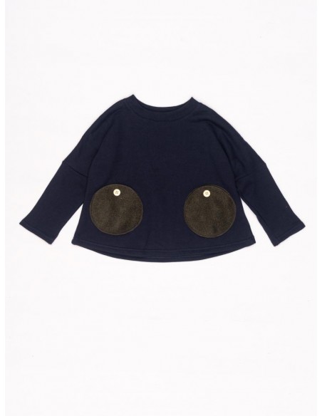 Dots poche SWT（navy)