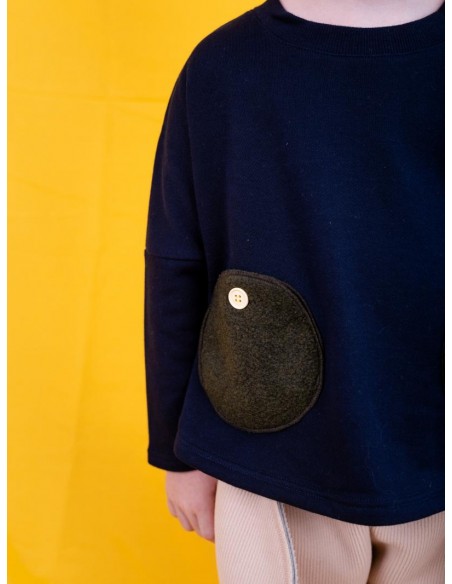 Dots poche SWT（navy)