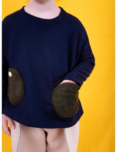 Dots poche SWT（navy)