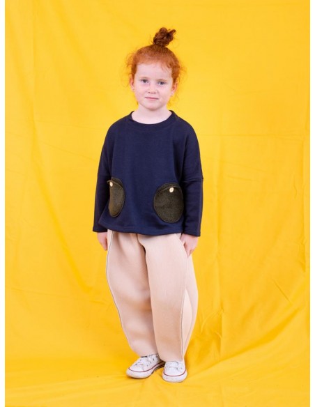 Dots poche SWT（navy)