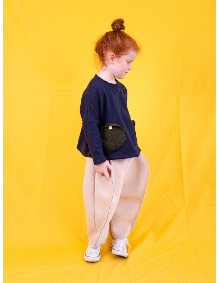 Dots poche SWT（navy)