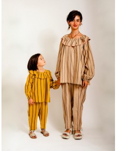 Pumpkin pants(beige x navy)... 2
