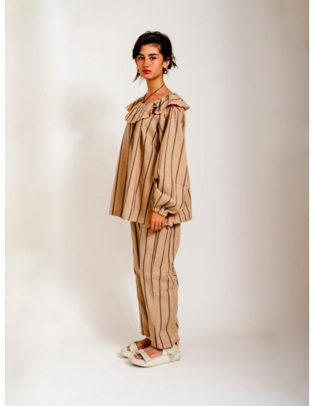 Wawa tops(beige x navy) F