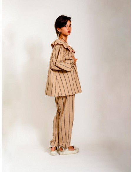 Wawa tops(beige x navy) F