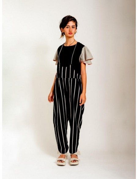 Pierotte salopette23ss(mustard x navy) F