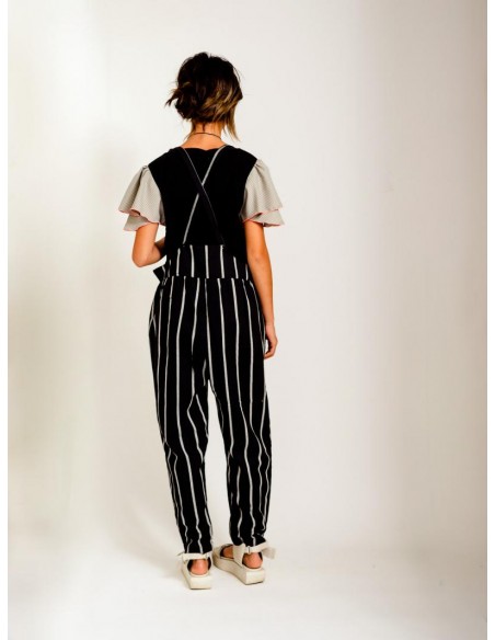 Pierotte salopette23ss(black x white) F
