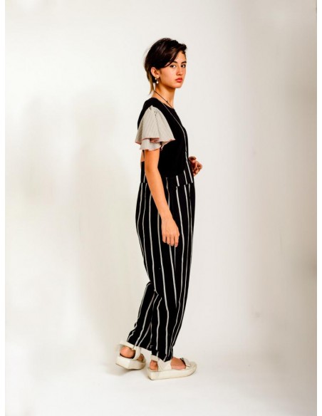 Pierotte salopette23ss(black x white) F