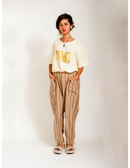 Pumpkin pants23ss(black x white) F