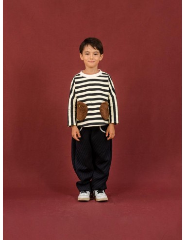 Border poche SWT（black×ivory）