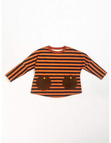 Border poche SWT（navy×flamingo）