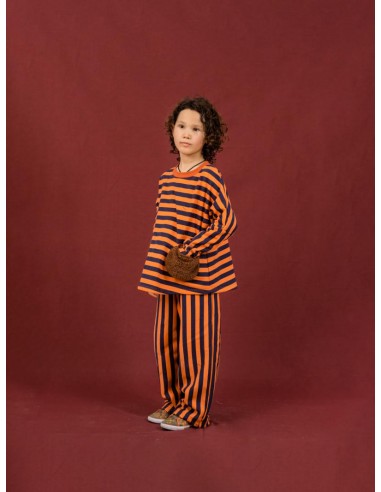 Border poche SWT（navy×flamingo）