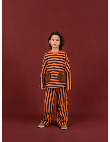 Border poche SWT（navy×flamingo）