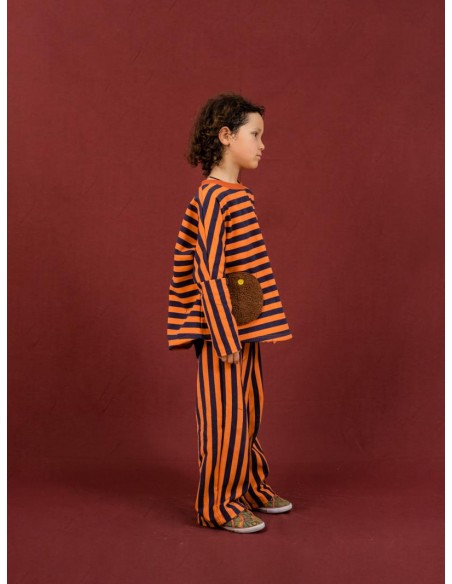 Border poche SWT（navy×flamingo）