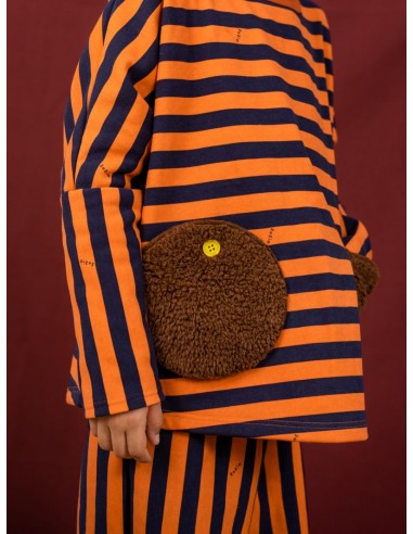 Border poche SWT（navy×flamingo）