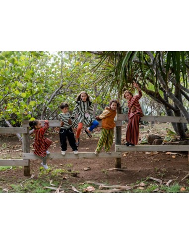 Border poche SWT（navy×flamingo）