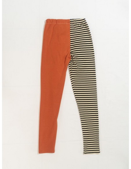 Puzzle leggings (black border x teracotta)