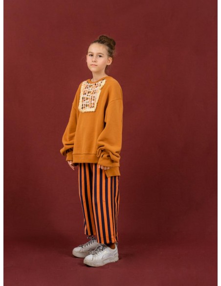 Judith pants(navy×framingo)