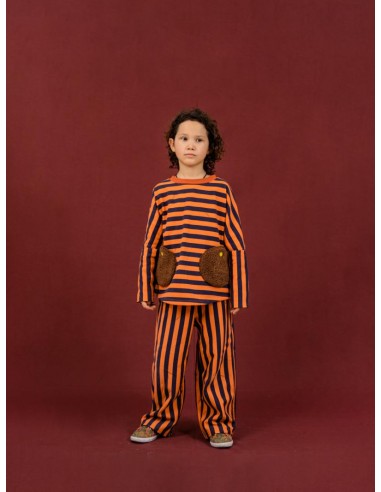 Judith pants(navy×framingo)