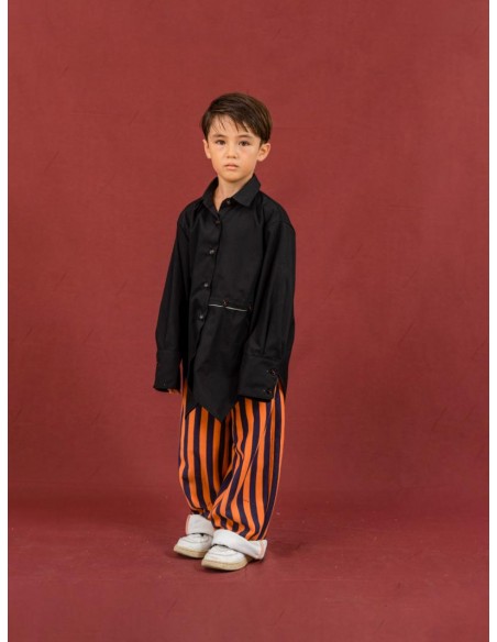 Judith pants(navy×framingo)