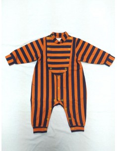 Border rompas (navy×flamingo) 2