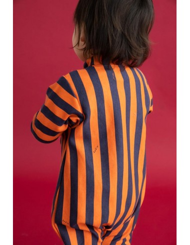 Border rompas (navy×flamingo)