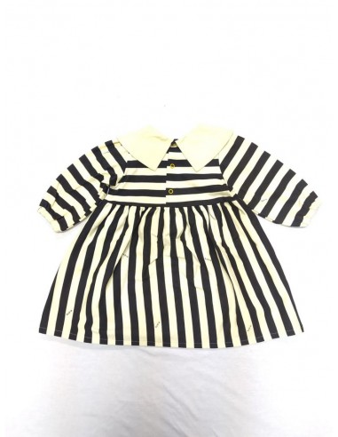 Stripe OP set (black×ivory)