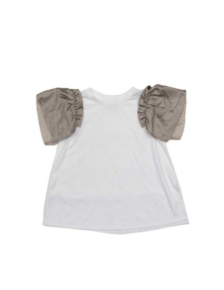 Maharani T-shirts(o.white x gold)
