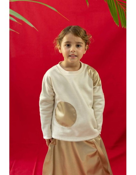 Leather dots SWT(ivory)