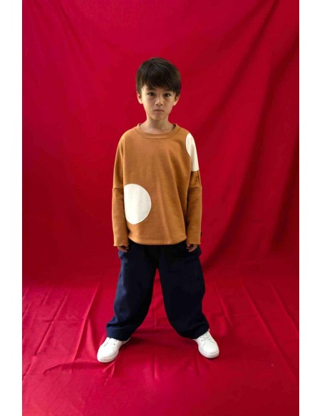 Leather dots SWT(camel)