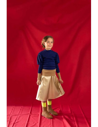 Debby tops(bleu x beige)