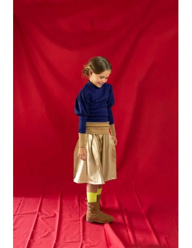 Debby tops(bleu x beige)