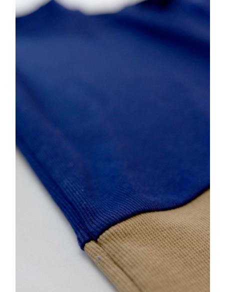 Debby tops(bleu x beige)