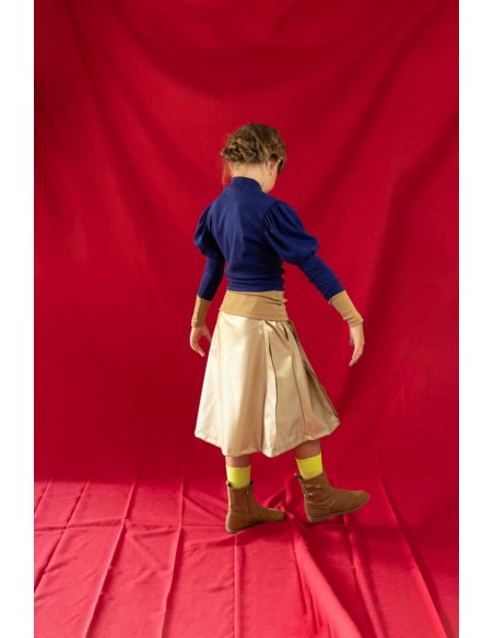 Debby tops(bleu x beige)