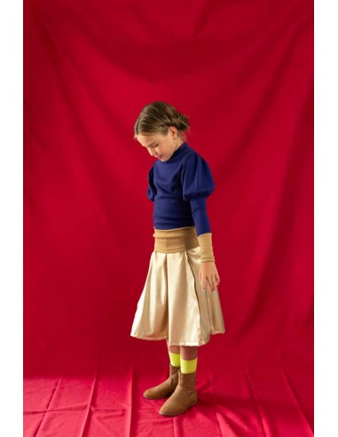 Debby tops(bleu x beige)