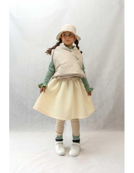 Cut leggings(white beige)