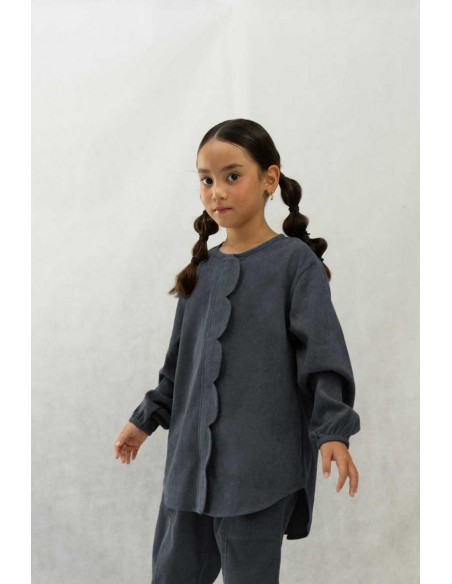 Flower shirt(chacol)