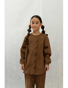 Flower shirt(brown) 2