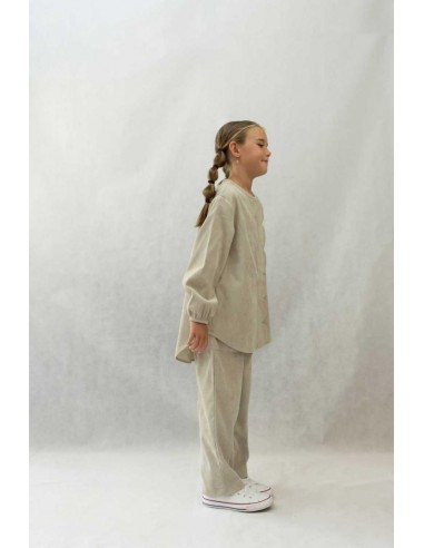 Flower shirt(white grey)