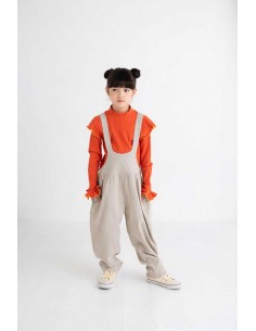 Volume salopette(white grey) 2