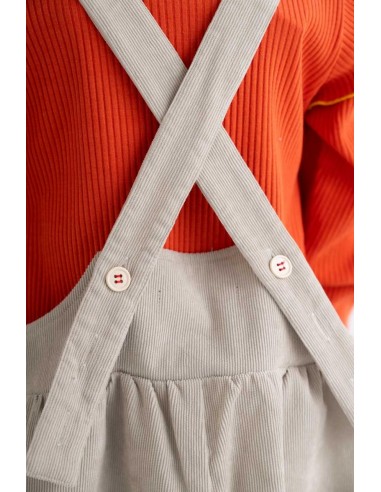 Volume salopette(white grey)