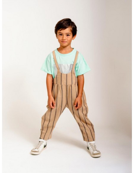 Pierotte salopette23ss(beige x navy)