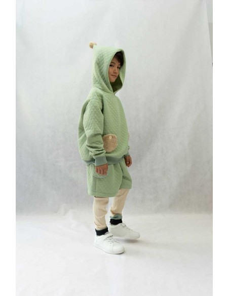 Ponpon hoodie(mos green)