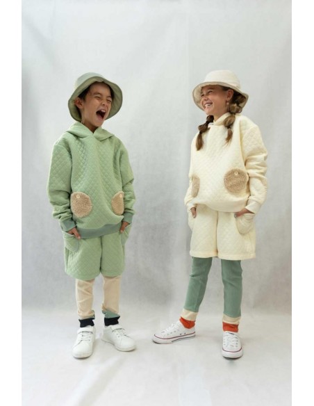 Ponpon hoodie(mos green)