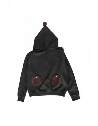 Ponpon hoodie(black)