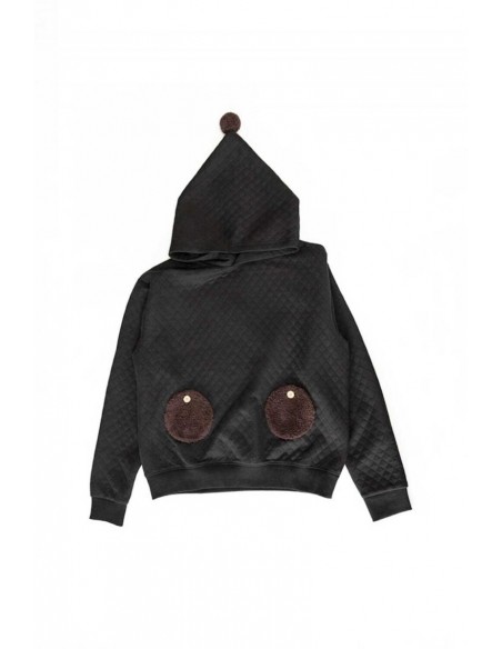 Ponpon hoodie(black)