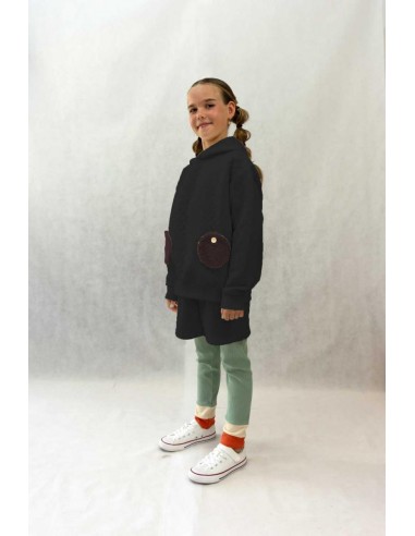 Ponpon hoodie(black)