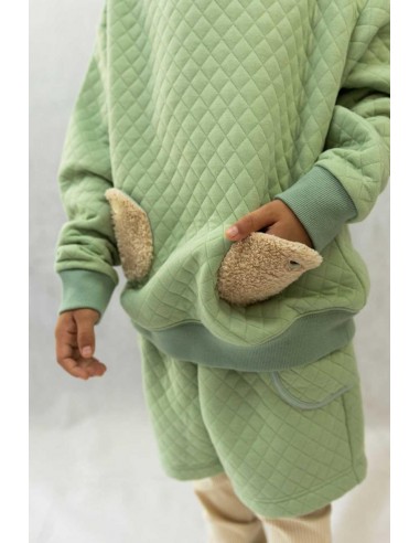 Ponpon hoodie(mos green) F