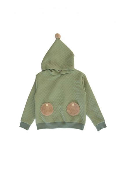 Ponpon hoodie(mos green) F