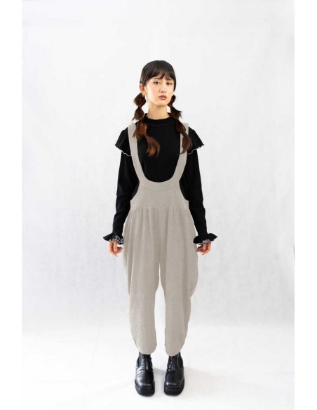 Volume salopette(white grey) F